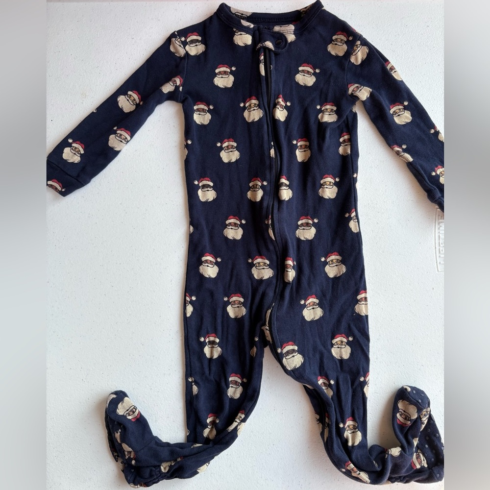 Baby Gap Navy Christmas footie pajama